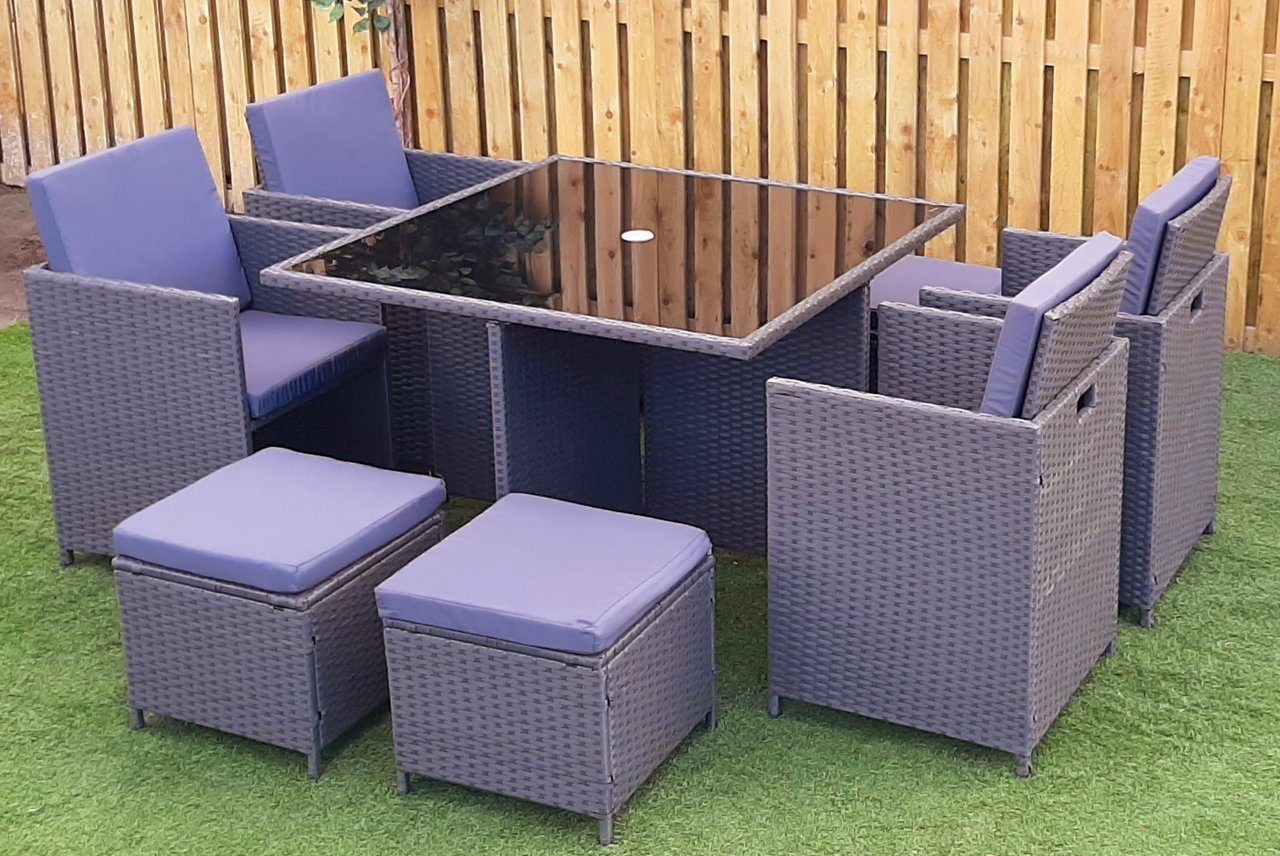 9 Piece Rattan Cube Dining SetSQ8146480 5 out of 5 stars 2 Reviews