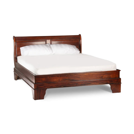 Classic Mahogany Sleigh Bed Low End