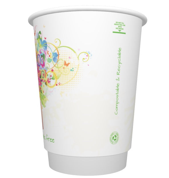 COLOUR TREE 12OZ DW P2P CUP - 500 (Shop St Only)